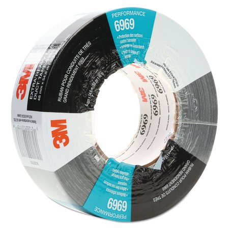 3M Extra-Heavy-Duty Duct Tape 6969, 3in Core, 48 mm x 54.8 m, Silver 6969
